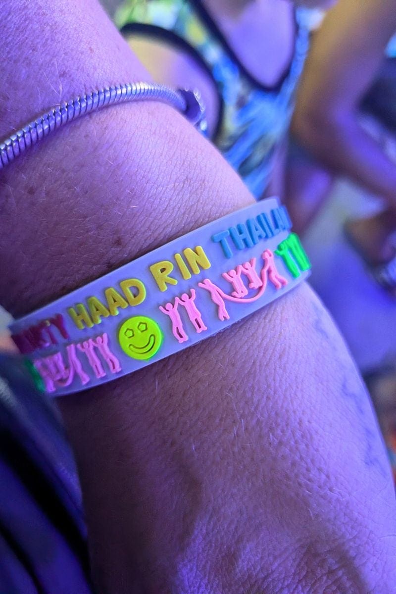 Neon Full Moon Party entry wristband from Haad Rin